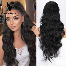 KooKaStyle Synthetic Ponytail Extensions Long Wavy Drawstring Ponytail Wig for Black Women Clip in Hair Extensions Hair Pieces 2024 - buy cheap