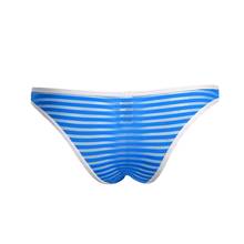 Ropa interior Sexy a rayas para hombre, tangas transparentes de tiro bajo, ropa interior elástica, bolsa para pene, bragas para Bikinis Sissy 2024 - compra barato