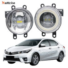 Eemrke luzes led diúrnas antinévoa para toyota corolla altis/corolla sprinter, 2014, 2015, 2016, com lente drl + luzes de neblina 2024 - compre barato