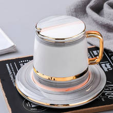 Color Gift Box Ceramic Mug with Lid Nordic Creative Personality Trend Cup Simple Gift Box Coffee Cup  Tea Cups and Saucer Sets 2024 - buy cheap