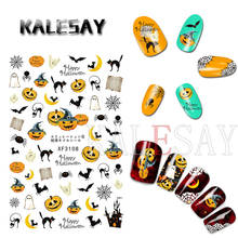 Halloween Nail Art Sticker for Manicure Self Adhesive Skull Pumpkin Design Nail Art Decals for Decor Wraps Witch Stickers Nails 2024 - buy cheap