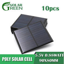 DIY batería de carga de energía 0,88 vatios 5,5 V 160mA 0,8 W Panel Solar estándar Módulo de silicio policristalino epoxi Mini juguete celular Solar 2024 - compra barato