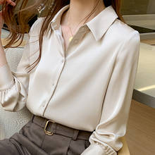 Blouse Women Long Sleeve Chiffon Blouse Shirt Tops For Women 2021 Turn Down Collar Office Lady Blouse Women Clothing Blusa D952 2024 - buy cheap