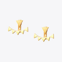 Enfashion геометрические треугольные серьги из нержавеющей стали, серьги-гвоздики золотого цвета, серьги со звездой для женщин, оптовая продажа, модные ювелирные изделия 2024 - купить недорого