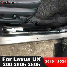 Стальная накладка для салона автомобиля Lexus UX200 UX250h UX260h 2019-2021, Накладка на порог, накладка, стикер, автомобильные аксессуары, Стайлинг 2024 - купить недорого