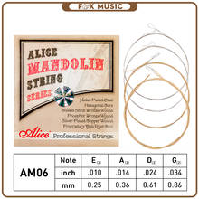 1 SET Alice AM06 Mandolin Strings Set .010-.034 Coated 85/15 Bronze Wound Plated Steel 4 Strings Anti Rust Coat 2024 - buy cheap
