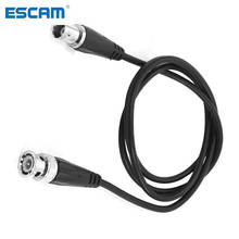 ESCAM-Cable de línea Coaxial de extensión CCTV, conector BNC macho a hembra de alta calidad, 3 pies de largo, negro 2024 - compra barato