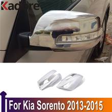 Capa cromada para retrovisor automotivo, para kia sorento 2013 2014 2015, abs 2024 - compre barato