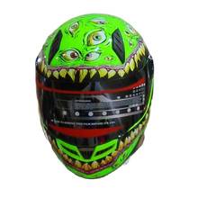 Профессиональный гоночный стиль большие глаза зеленый полное лицо мотоциклетный шлем четыре размера доступны различные крутые шлемы 2024 - купить недорого