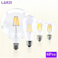 6pcs/lot LED Candle Bulb C35 ST64 Vintage Lamp E14 LED E27 A60 G85 G95 AC 220V LED Globe 2W 4W 6W 8W Filament Edison Light Bulbs 2024 - buy cheap