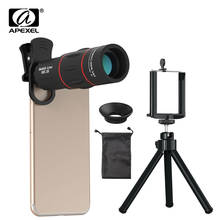 APEXEL 18X Telescope Zoom lens Monocular Mobile Phone camera Lens for iPhone Samsung Smartphones for Camping hunting Sports 2024 - купить недорого