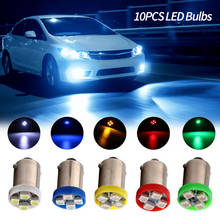 Ba9s-lâmpadas led para carro, 10 peças, 24v, t4w, t11, 1210, 4, smd, branco, azul, vermelho, verde, âmbar, luzes automotivas 2024 - compre barato