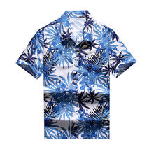 Летняя гавайская рубашка, Мужская свободная разноцветная рубашка с коротким рукавом размера плюс 5XL, брендовая одежда, мужские пляжные рубашки с цветочным принтом 2024 - купить недорого