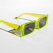 Новинка 2021 женские прямоугольные Солнцезащитные очки женские винтажные зеленые брендовые дизайнерские квадратные маленькие Солнцезащитные очки женские очки UV400 2024 - купить недорого