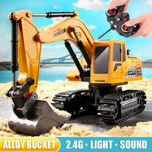 RC Excavator Toy 2.4Ghz 6 Channel 1:24 RC Engineering Car Alloy And Plastic Excavator 6CH And 5CH RTR For Kids Christmas Gift 2024 - buy cheap