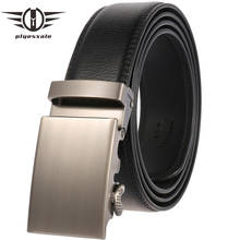 Plyesxale Black Men Belt High Quality Cow Genuine Leather Mens Casual Formal Belts Alloy Automatic Buckle Belt For Men B275 2024 - buy cheap