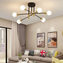 Modern Nordic E27 Black LED Ceiling Chandelier Edison Bulbs Indoor Light Fixtures For Bedroom Living Room Lamp 2024 - buy cheap