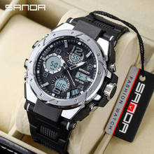 SANDA Watches For Men 50M Waterproof Clock Alarm reloj hombre Dual Display Wristwatch Quartz Military Watch Sport Men Relogio 2024 - buy cheap