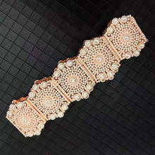 Cinturón de boda marroquí de Oro brillante de lujo para mujer, cadena de cintura para vestido de novia, de Metal, dorado 2024 - compra barato