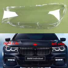 Para bmw série 7 g11 g12 730 740 760 2017 2018 farol capa sombra lâmpada de cabeça transparente sombra capa lente escudo 2024 - compre barato