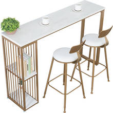 Mesa de mármol para Bar de estilo nórdico, mueble sencillo de cocina, para sala de estar, base alta, mesa y silla de combinación de vino Cabi 2024 - compra barato