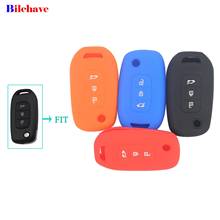 Bilchave 30pcs For Renault Kadjar Koleos Megan FOB 3 Buttons Silicone Remote Car Key Case Cover Protection 2024 - buy cheap