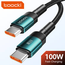 Toocki 100W USB C To USB C Cable PD Fast Charger Cord Type C To Type C Cable For Xiaomi Poco Samsung Huawei MacBook iPad