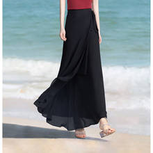 Faldas largas de gasa de buena calidad para Primavera, faldas de playa bohemias ajustables de cintura alta, elegantes de talla grande para fiesta 2024 - compra barato