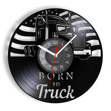 Dump Truck Farmhouse Wall Decor Wall Clock Retro USA Farm Truck Vinyl Record Wall Clock Construction Farmer Room Decor Wall Art 2024 - buy cheap