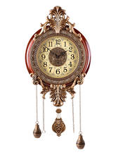 Reloj de pared Digital de madera y Metal para decoración del hogar, péndulo grande de lujo para sala de estar, Wandklok, AD50WC 2024 - compra barato