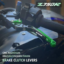 Palancas de embrague de freno plegables extensibles ajustables CNC para motocicleta, manija de freno ajustable Z750R para Kawasaki Z750R 2011-2012 2024 - compra barato