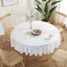 High Quality White Round Table Cloth For Wedding Party Hotel Banquet Table Decoration Satin TableCloth Cover Towel 2024 - buy cheap