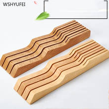 Creative simple put drawer knife holder horizontal wooden knife seat restaurant European tool holder kitchen rack free mail 2024 - buy cheap