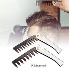 Stainless Steel Handle Folding Comb Barber DIY Styling Oil Comb Hairdressing Haircut Hair Comb, Kitchen Tools Bottle Openers 2024 - buy cheap