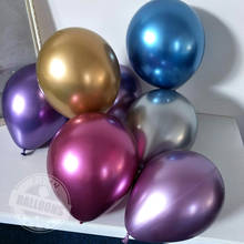 Globos de látex de metal cromado grueso para niños, bolas de helio de colores metálicos, decoración de fiesta de cumpleaños, 5-18 pulgadas 2024 - compra barato