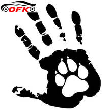 Car Stickers Decor Motorcycle Decals Handprint Dog Paw PrinDecorative Accessories Creative Sunscreen Waterproof PVC,13cm*11cm 2024 - buy cheap