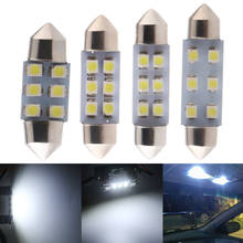 12V 24V DC 10Pcs 31mm 36mm 39mm 41mm 42mm 1210 6 SMD LED Festoon Bulbs LED Dome Reading Light Auto Lamp Pate Number Lights White 2024 - buy cheap