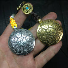 L # tibetano 9 palácios 8 símbolo auspicioso mantra om pingente de amuleto 2024 - compre barato