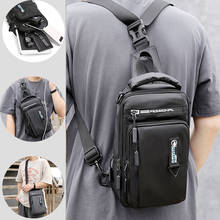 Men Nylon Mini Backpack Shoulder Chest Bag Pack with Charging USB Interface Travel Male Sling Side Messenger Cross Body Bags 2024 - buy cheap