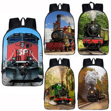 Mochila locomotiva/steam trem, bolsa para adolescentes meninas, mochila escolar, para viagem, de estudantes, crianças 2024 - compre barato