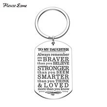 Graduation Keychain Gifts To My Son Daughter Always Remember You Are Braver Than You Believe Key Ring Family Gifts From Dad Mom 2024 - buy cheap