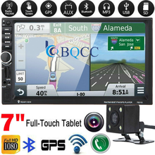 Radio con GPS para coche, reproductor con Bluetooth, 7 pulgadas, 2 Din, estéreo, AUX, MP3, autorradio, cámara 2024 - compra barato