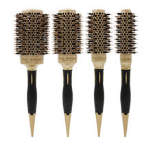 New Round Barrel Anti Static Ceramic Ionic Hair Round Brush For Hair Straightening Hairdressing Drying Aluminum Volume Comb Tool 2024 - buy cheap
