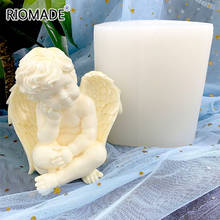 Moldes de vela de anjo 3d de gesso, aromaterapia, sabão, artesanato, molde de silicone, diy, molde de decoração de bolo de chocolate 2024 - compre barato
