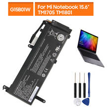 Bateria original de substituição g15b01w, bateria para xiaomi mi notebook 15.6 ", tm1801 tm1705 gtx1050ti/1060 171502-ak/an/aa/i, 3620mah 2024 - compre barato