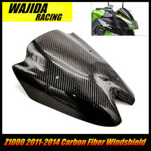 Para-brisa de fibra de carbono para carenagem de motocicleta, para kawasaki z1000 2011 2012 2013 2014 2024 - compre barato