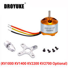 A2212 Brushless Motor 930KV 1000KV 1400KV 2200KV 2700KV For RC Aircraft Plane Multi-copter Brushless Outrunner Motor 2024 - buy cheap