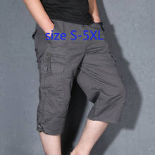 New Arrival Fashion High Quality Summer Thin Loose Shorts Men Casual Elastic Waist Knee Length Plus Size S M L XL 2XL3XL 4XL 5XL 2024 - buy cheap