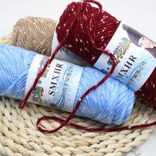 Hilo de lana de ganchillo de 100g, hilo de rafia colorido para tejer, bufanda, chaqueta 2024 - compra barato