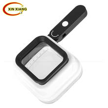 Foldable 10X 15X 20X Illuminated Magnifier Handheld 4 LED Scale Magnifying Glass Black/White Reading Antique Jewelry Magnifier 2024 - buy cheap